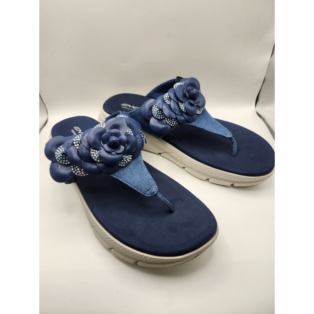 Easy-Spirit Marjie 2 Women Dark Blue Thong Slip On Casual Sandals Size 11 M